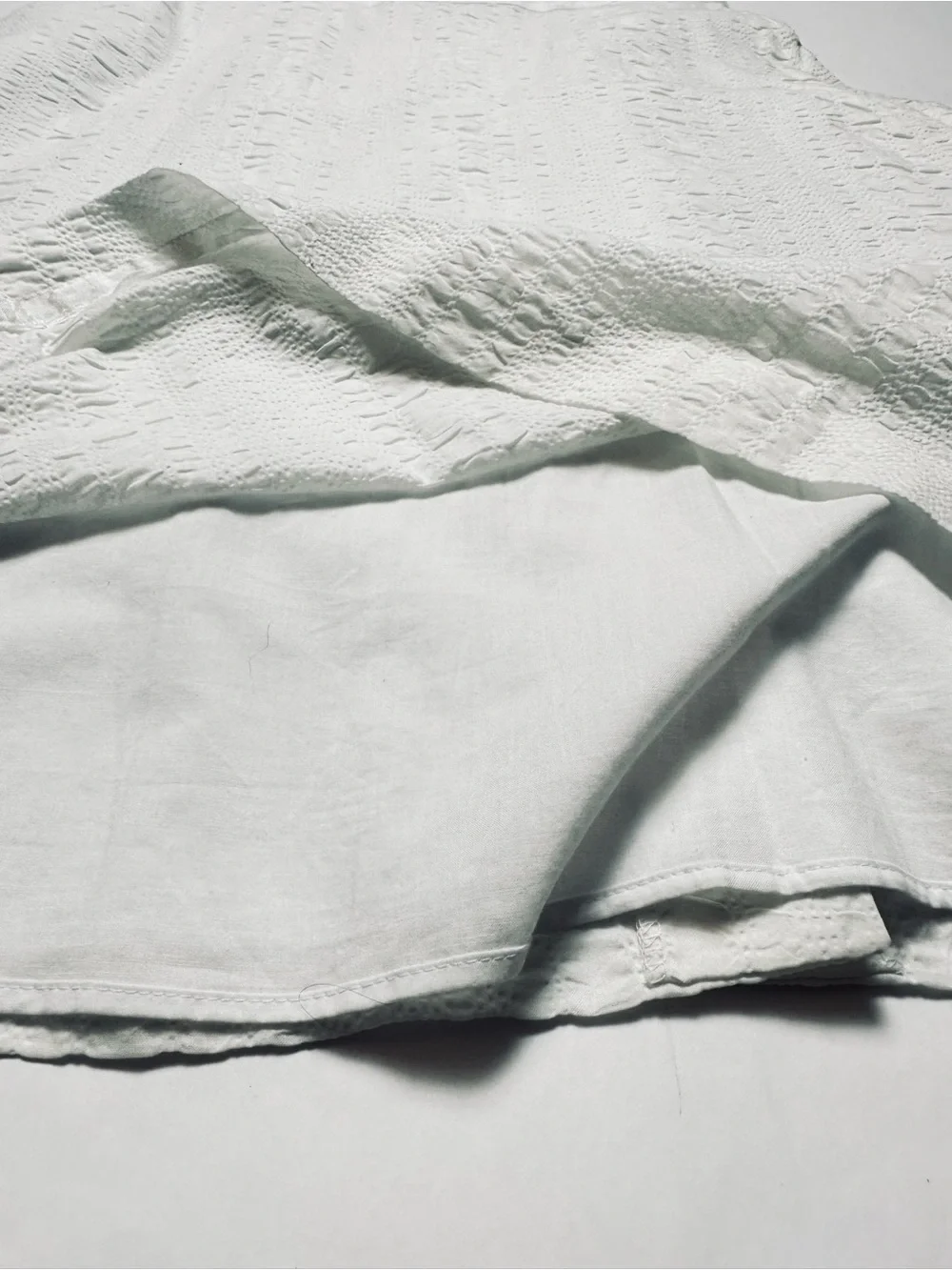 J. Crew White Textured Cotton Button Front Sundress Cottagecore Size 4 - Picture 10 of 11